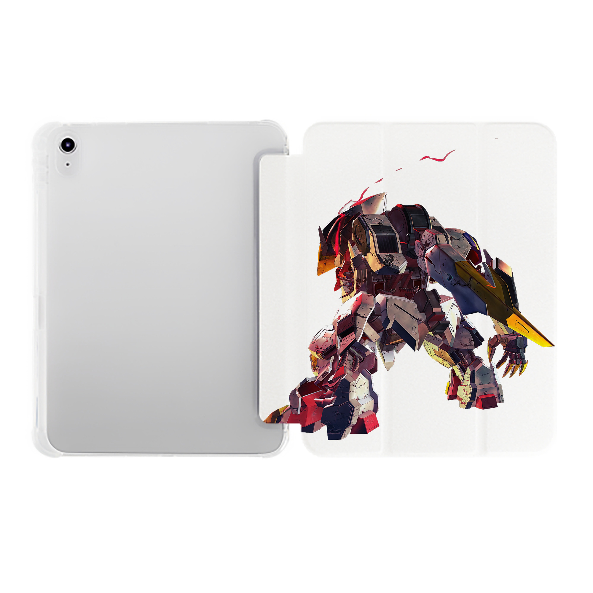 （画像用） 機動戦士ガンダム Mobile Suit Gundam IPad ケース ペン収納付き 三つ折りスタンド PUレザー×シリコン 対応機種9.5/10.5/10.9インチ